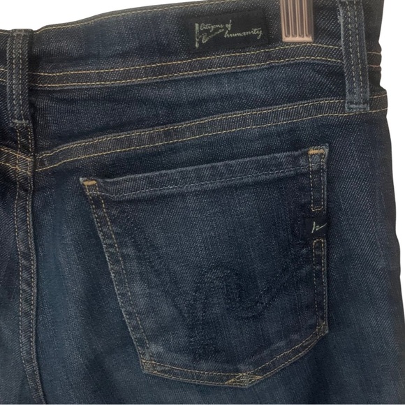 CITIZENS OF HUMANITY Ava Low Rise Straight Dark Denim Jeans - Picture 8 of 15